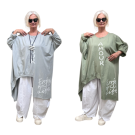ITALIA MODA oversized katoen A-lijn tuniek stretch/in meerdere kleuren
