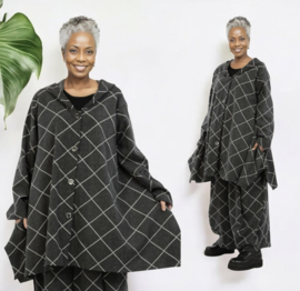 AKH viscose mix  A-lijn tussenjas /blazer stretch