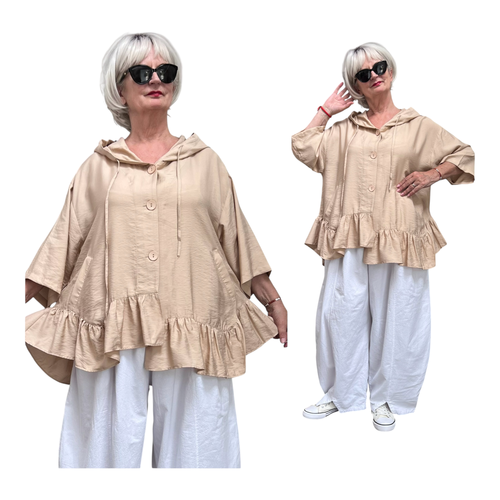SINNE design.. A- lijn viscose blazer/vest