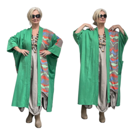 MEERIM oversized katoen jersey vest/blazer/jas stretch/apart