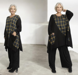 AKH  oversized  viscose tuniek/jurk zwart /stretch