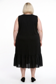 Moonshine katoen A-lijn jurk zwart /stretch
