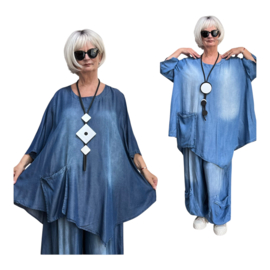 Moonshine  jeans tencel A-lijn tuniek apart /in meerdere kleuren