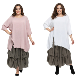 Moonshine oversized katoen A-lijn tuniek / in meerdere kleuren