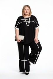 ITALIA MODA oversized viscose mix tuniek + broek stretch