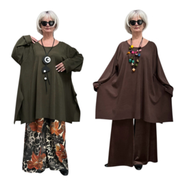 ITALIA MODA  oversized viscose mix A-lijn tuniek stretch /in meerdere kleuren