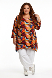 New Jersey viscoseA-lijn tuniek met zakken stretch