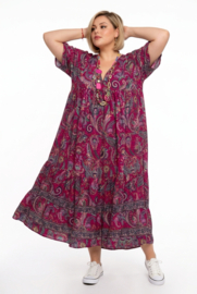 UNIDIVA viscose/zijde  A-lijn zomer jurk apart