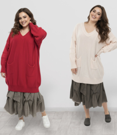 ITALIA oversized viscose gebreide tuniek/top/in meerdere kleuren
