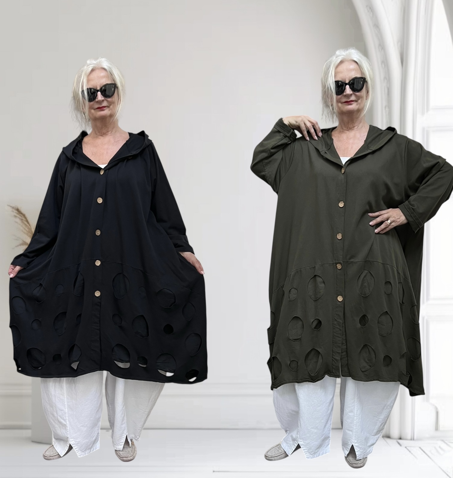 Italia MODA oversized jersey blazer/jas apart stretch /in meerdere kleuren