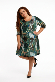 New Jersey viscose A-lijn jurk stretch