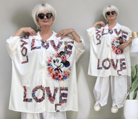 ITALIA oversized viscose blouse/hemd