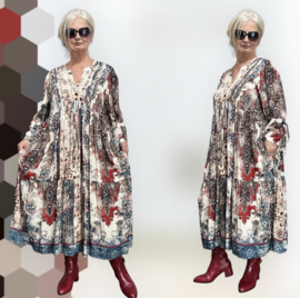 Jean Marc Philippe viscose BOHO A-lijn jurk