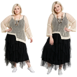 ITALIA katoen oversized zacht  gebreide top