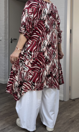 AKH oversized viscose A-lijn tuniek apart  stretch