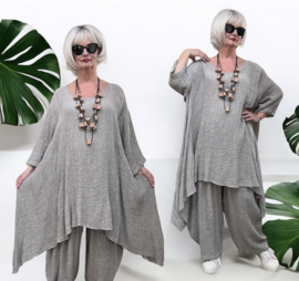Moonshine linnen A-lijn jurk/tuniek apart stretch