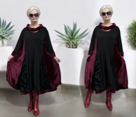 Vincenzo Allocca oversized katoen ballonjurk van een mix van fluweel en tule apart