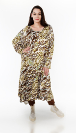 AKH oversized jersey viscose A-lijn jurk apart stretch