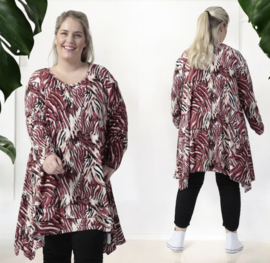 AKH oversized viscose A-lijn tuniek apart  stretch