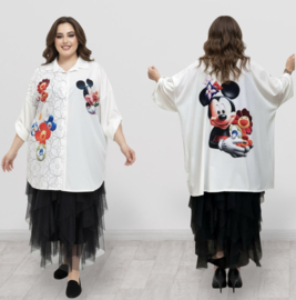 ITALIA oversized viscose blouse/hemd