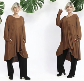 AKH oversized tricot viscose  A-lijn  tuniek/jurk apart stretch