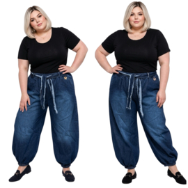 LIVANS katoen  jeans ballonbroek apart/stretch