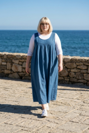 ITALIA MODA oversized tencel A-lijn jurk + katoen top