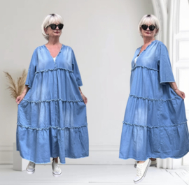ITALIA MODA katoen jeans A-lijn jurk