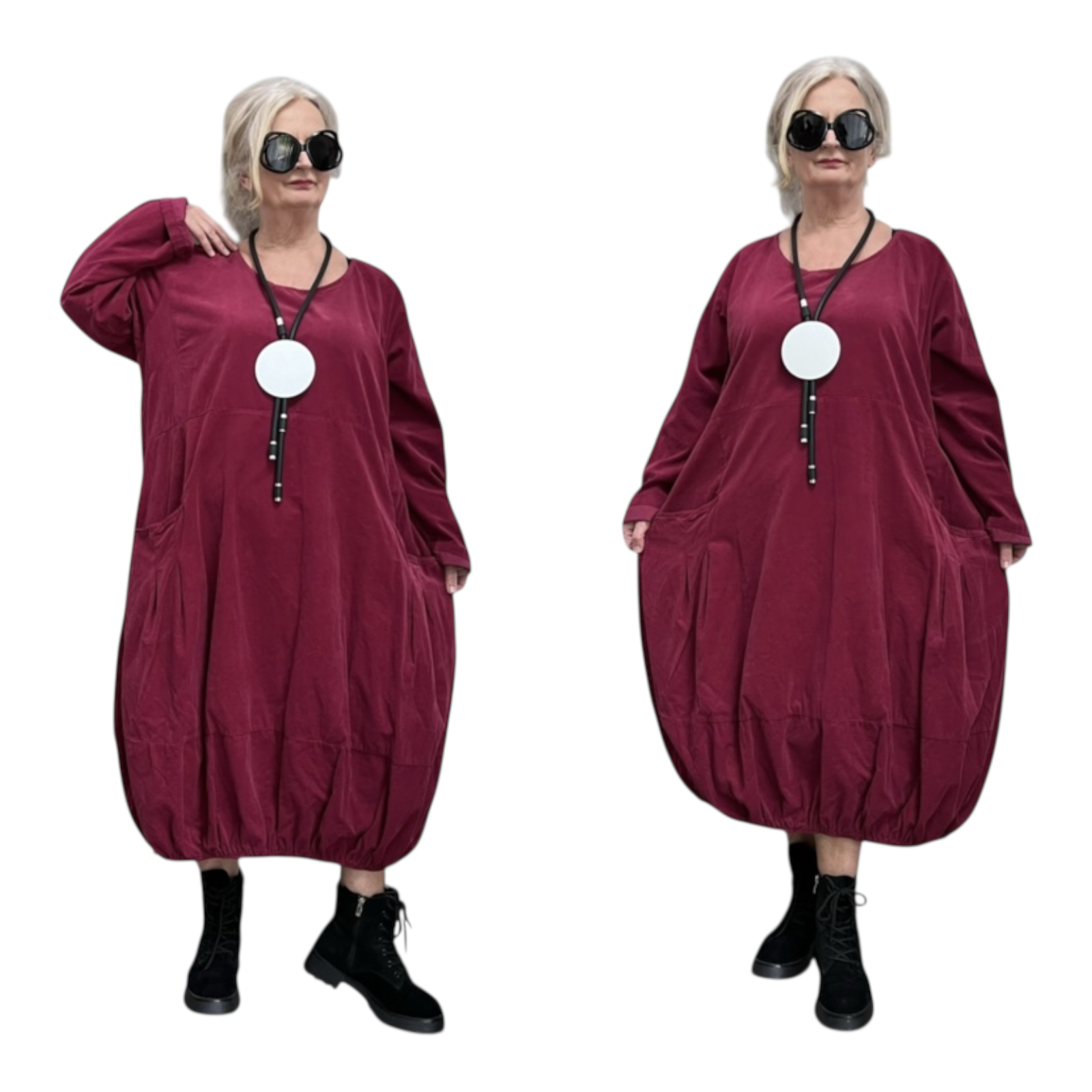 Moonshine fijn corduroy katoen A-lijn jurk