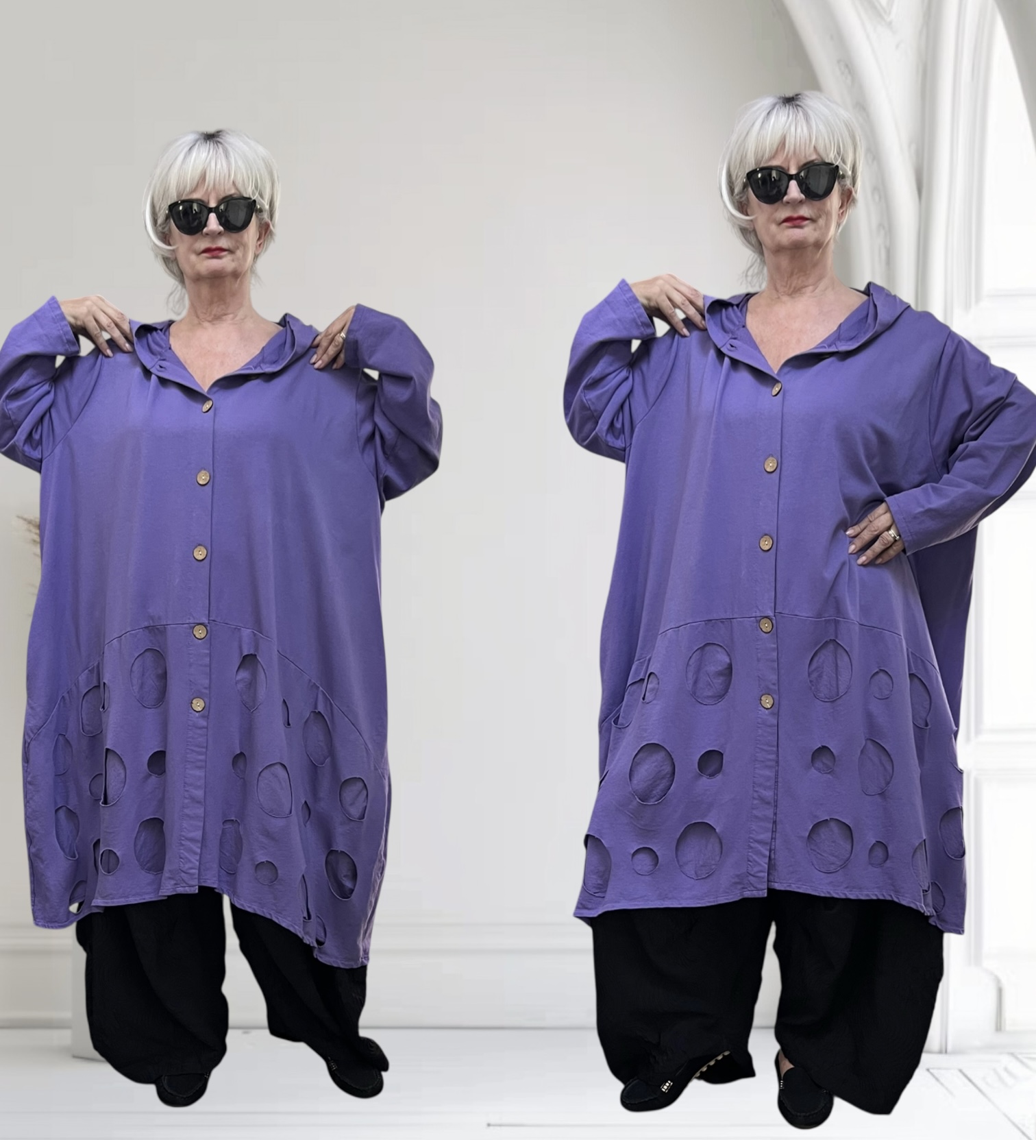 Italia MODA oversized jersey blazer/jas apart stretch /in meerdere kleuren
