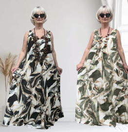 Sissi A-lijn viscose jurk apart /in meerdere kleuren