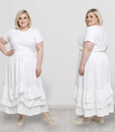 Moonshine katoen jersey rok wit