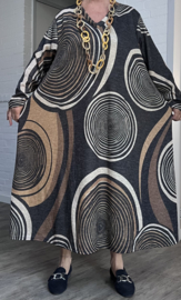 ITALIA MODA viscose mix A-lijn wijde jurk met zakken /stretch