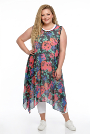 AKH oversized chique chiffon A-lijn  jurk/overjurk /tuniek apart