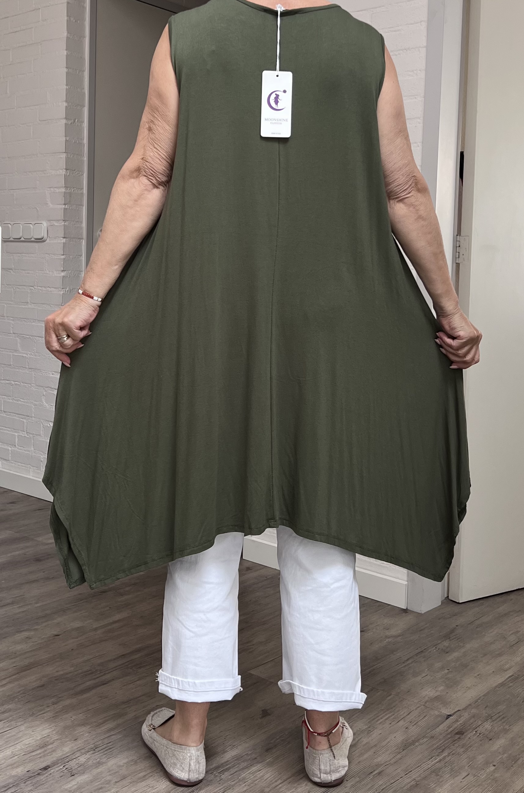 Moonshine jersey viscose  A-lijn tuniek stretch apart