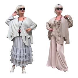 ITALIA katoen oversized zacht  gebreide top /in meerdere kleuren