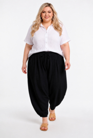 ITALIA MODA oversized mousseline katoen broek apart/in meerdere kleuren
