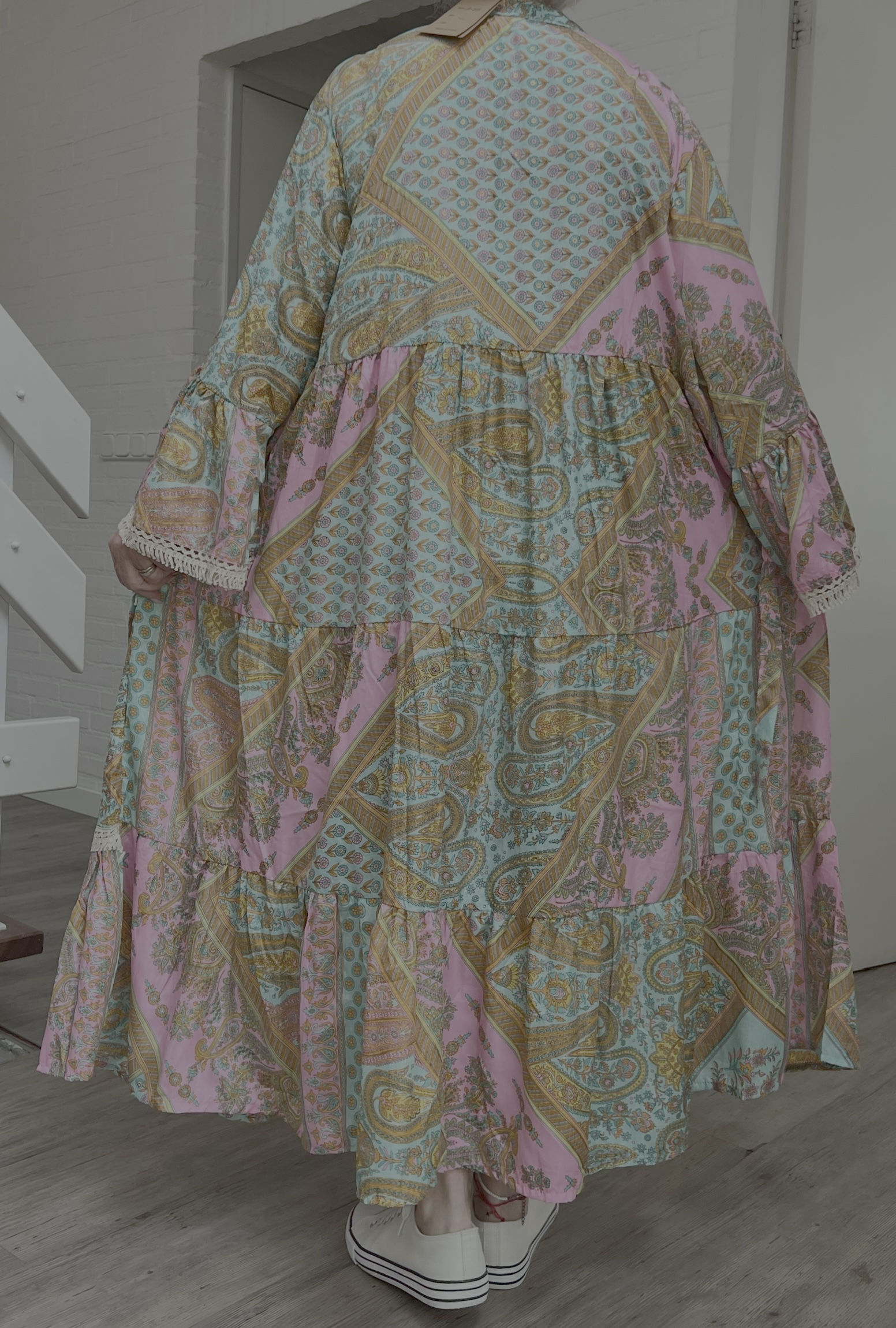 UNIDIVA  oversized viscose/zijde  A-lijn zomer jurk/in meerdere kleuren