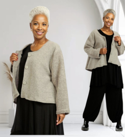 AKH oversized A-lijn blazer/vest apart stretch