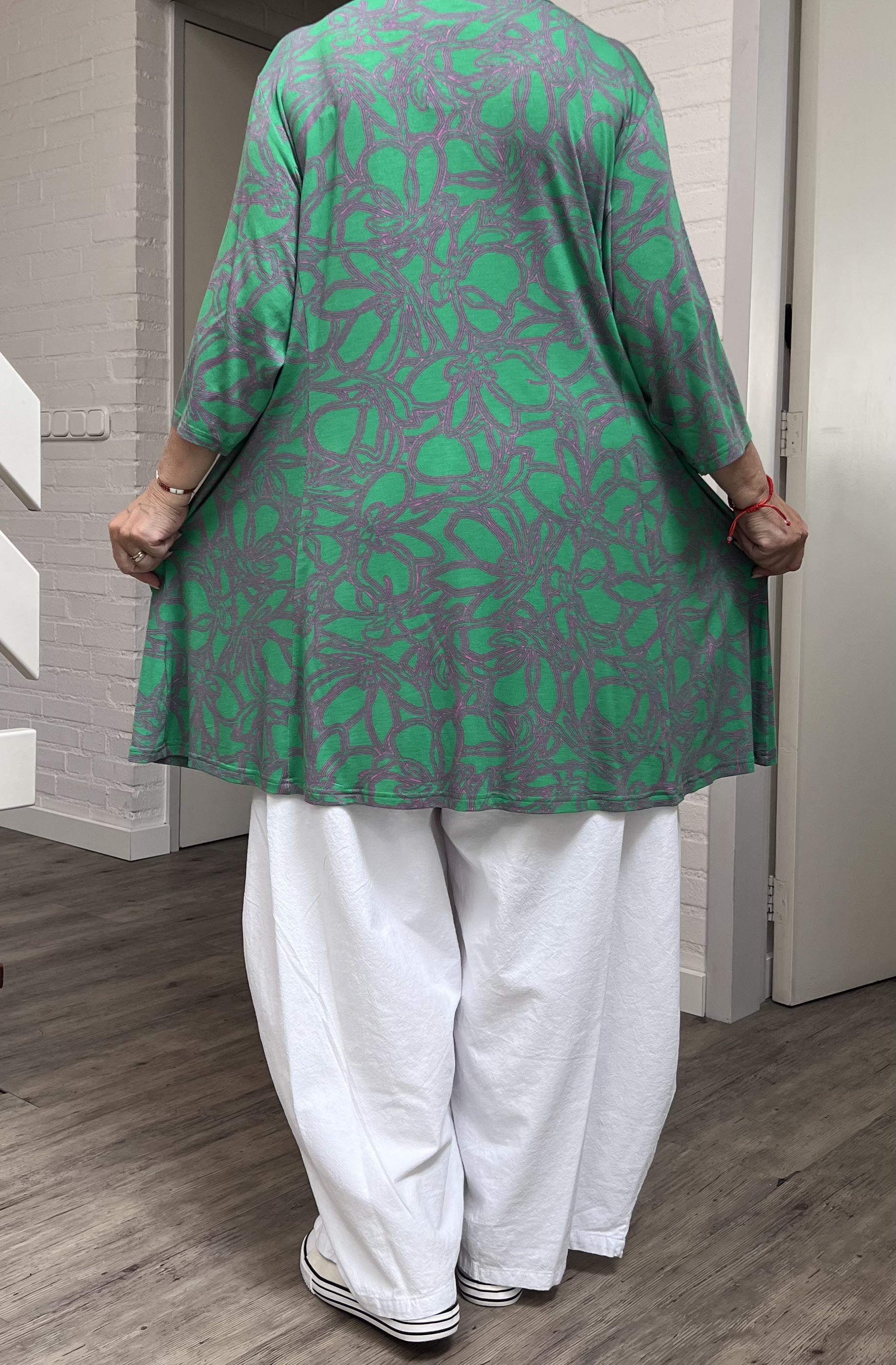 Ophilia viscose A-lijn tuniek  met aparte decolleté stretch