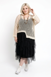 ITALIA katoen oversized zacht  gebreide top