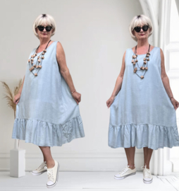 ITALIA MODA  jeans tencel A-lijn jurk apart /in meerdere kleuren