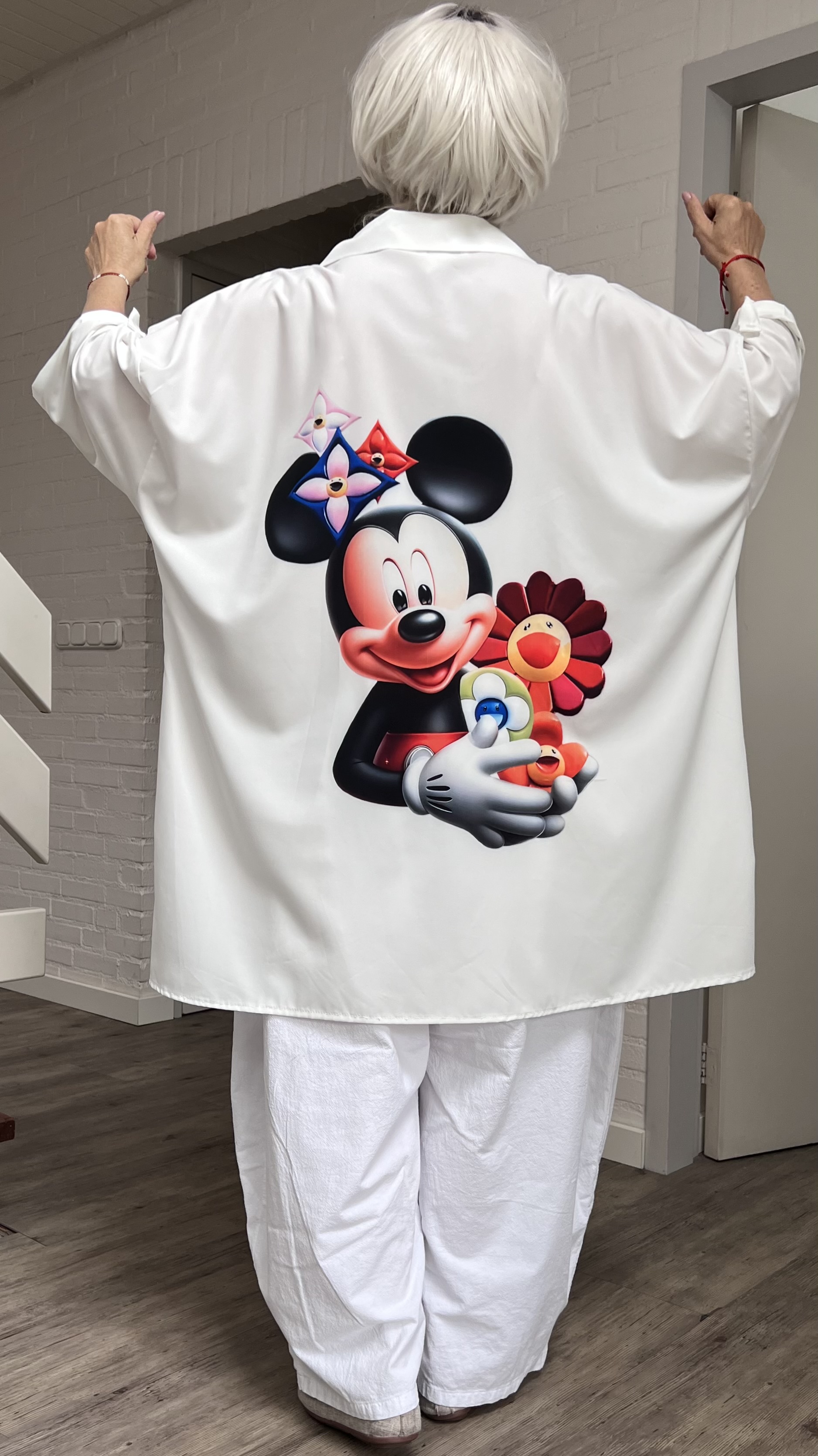 ITALIA oversized viscose blouse/hemd