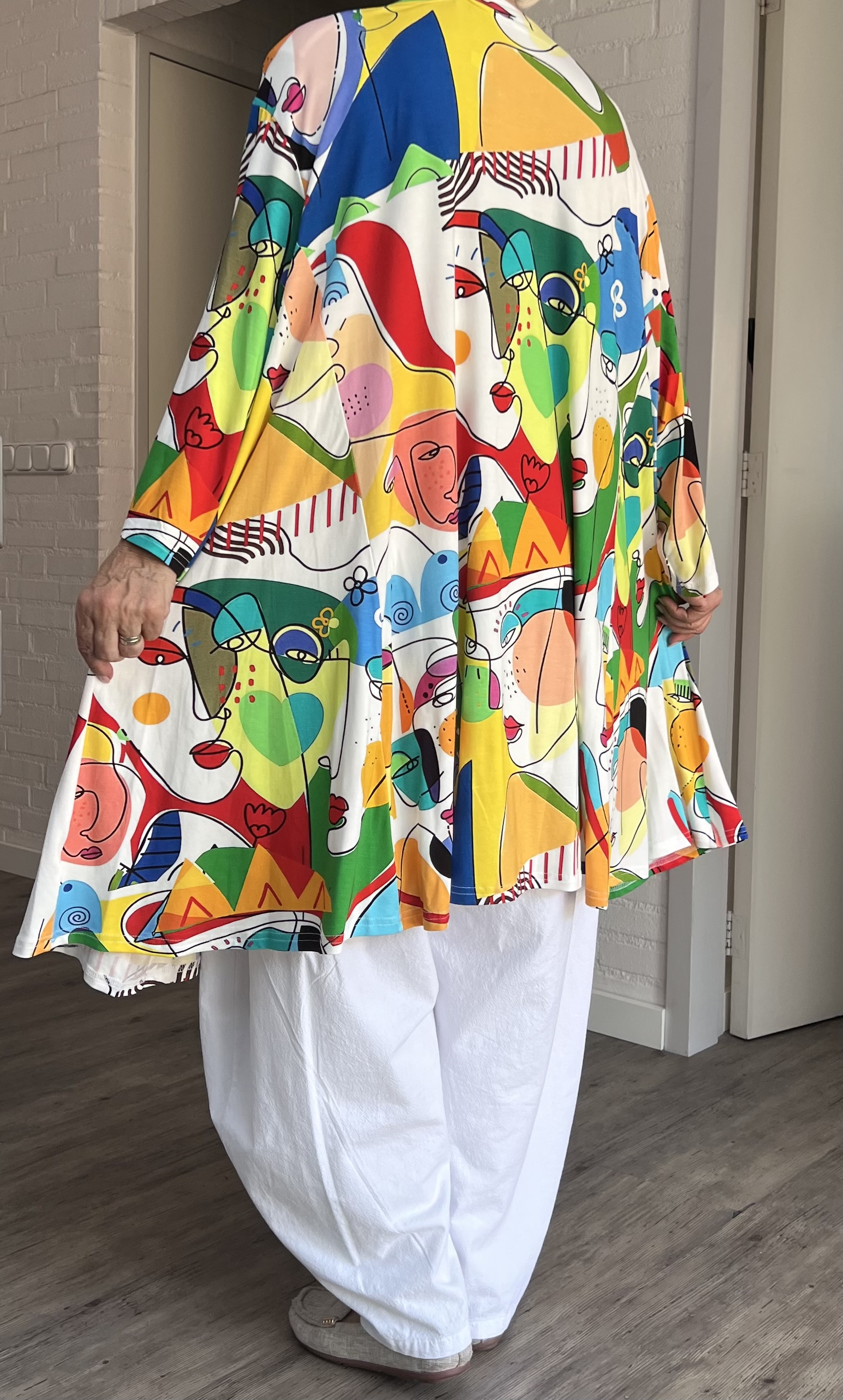 New Jersey oversized viscose A-lijn jurk/tuniek /extra wijd/ stretch