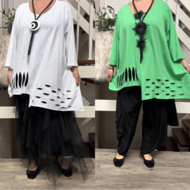 Moonshine oversized  katoen tricot top/tuniek apart/in meerdere kleuren