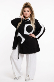 Vincenzo Allocca oversized viscose  tuniek  apart/stretch zwart/wit