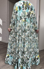 Mila Ragazza oversized A-lijn jersey boho jurk  apart (extra groot)stretch