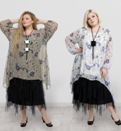 Moonshine viscose/zijde A-lijn tuniek gevoerd / in meerdere kleuren