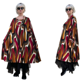 AKH viscose oversized A-lijn jurk met zakken apart stretch