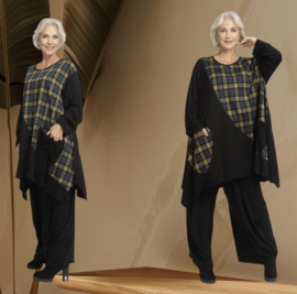 AKH  oversized  viscose tuniek/jurk zwart /stretch
